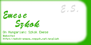 emese szkok business card